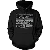 Lucky Ride MUSTANG PONY HOODIE GRILL WITH FORD CAR HOODED SWEATSHIRT
