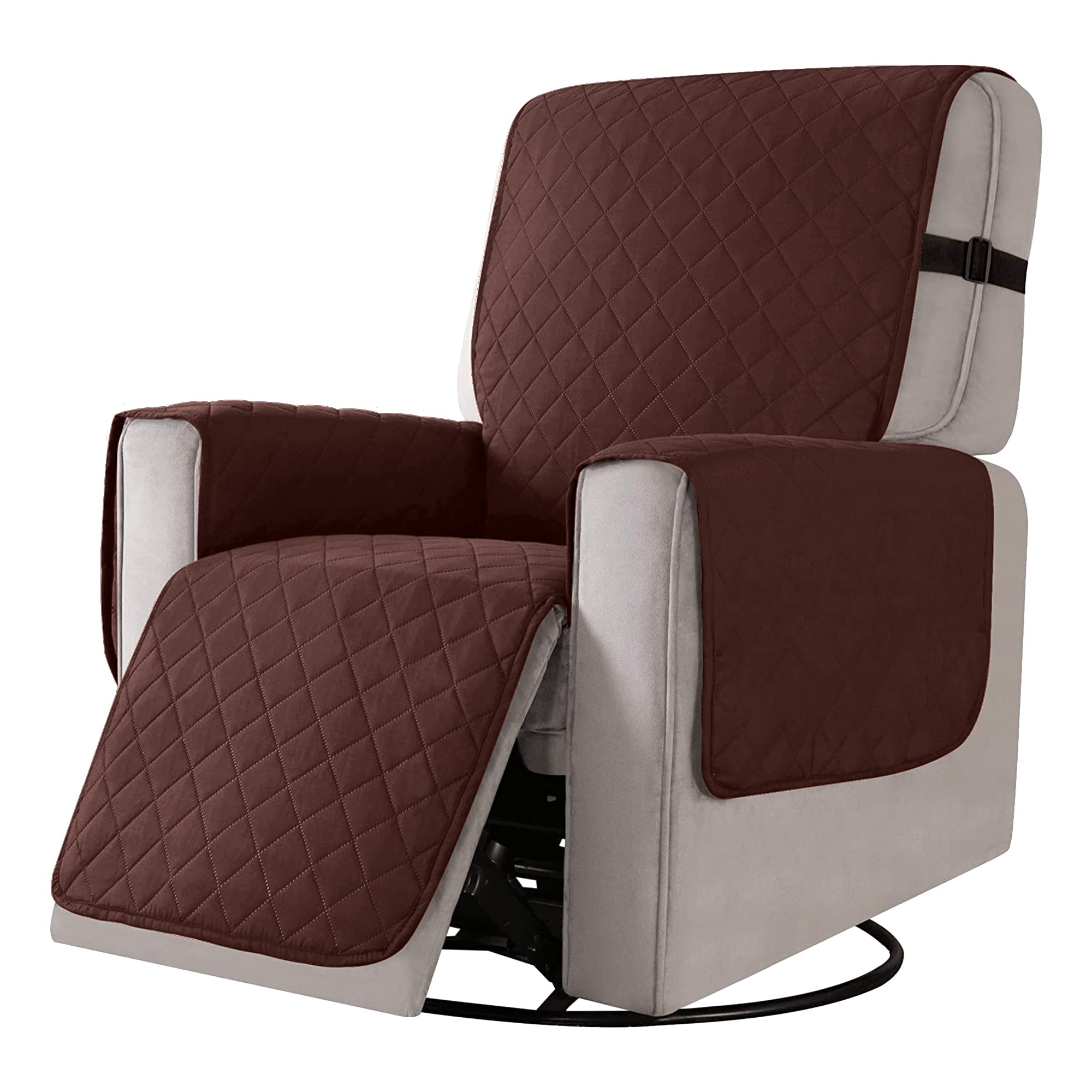 Time to Sparkle 1Pack Recliner Chair Cover Waterproof Recliner Chair Covers Slip Slipcover Protector Machine Washable Furniture Protector Cover for Kids and Pets - Coffee