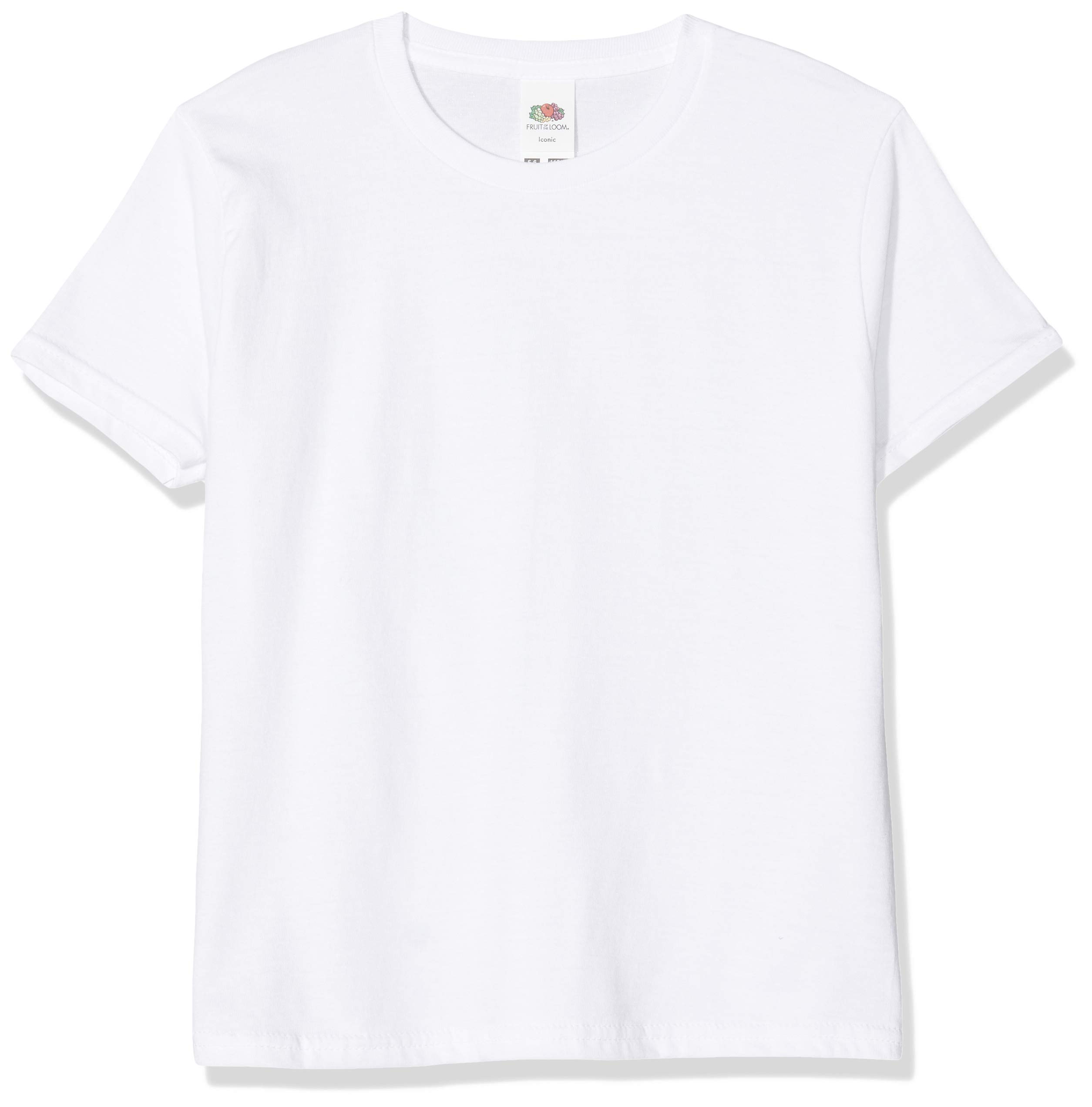 Fruit of the Loom Boy's Kids Iconic, Lightweight Ringspun Tee, 3 Pack T-Shirt, White (White 30), Years (Size:12-13) (Pack of 3)