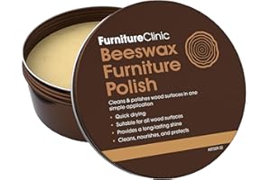 Furniture Clinic Beeswax Polish for Wood & Furniture | Natural Finishing Wax | For All Types of Furniture & Wooden Surfaces (6.8 Fl Oz)