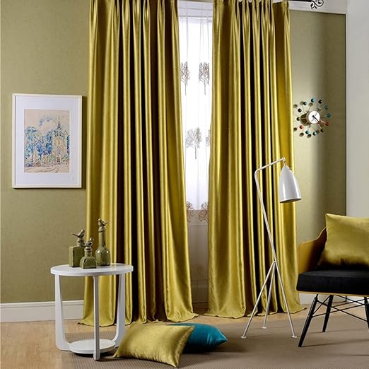 Amazon Com Leyden Grommet Top Classic Solid Chartreuse Bright