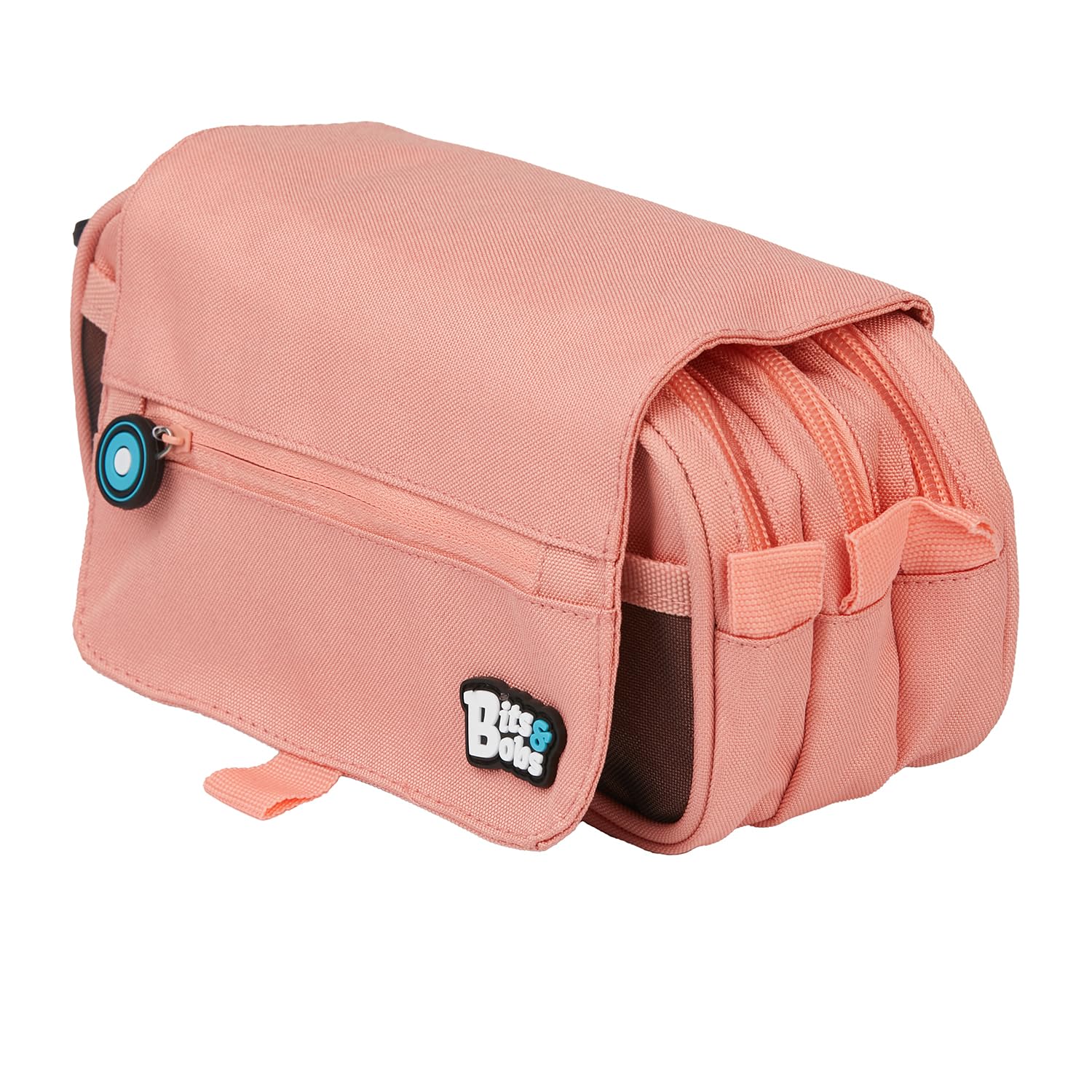 Grafoplás 37543283 School Case Three Compartments with Flap, Coral Colour, 23 x 10 cm, Bits & Bobs.