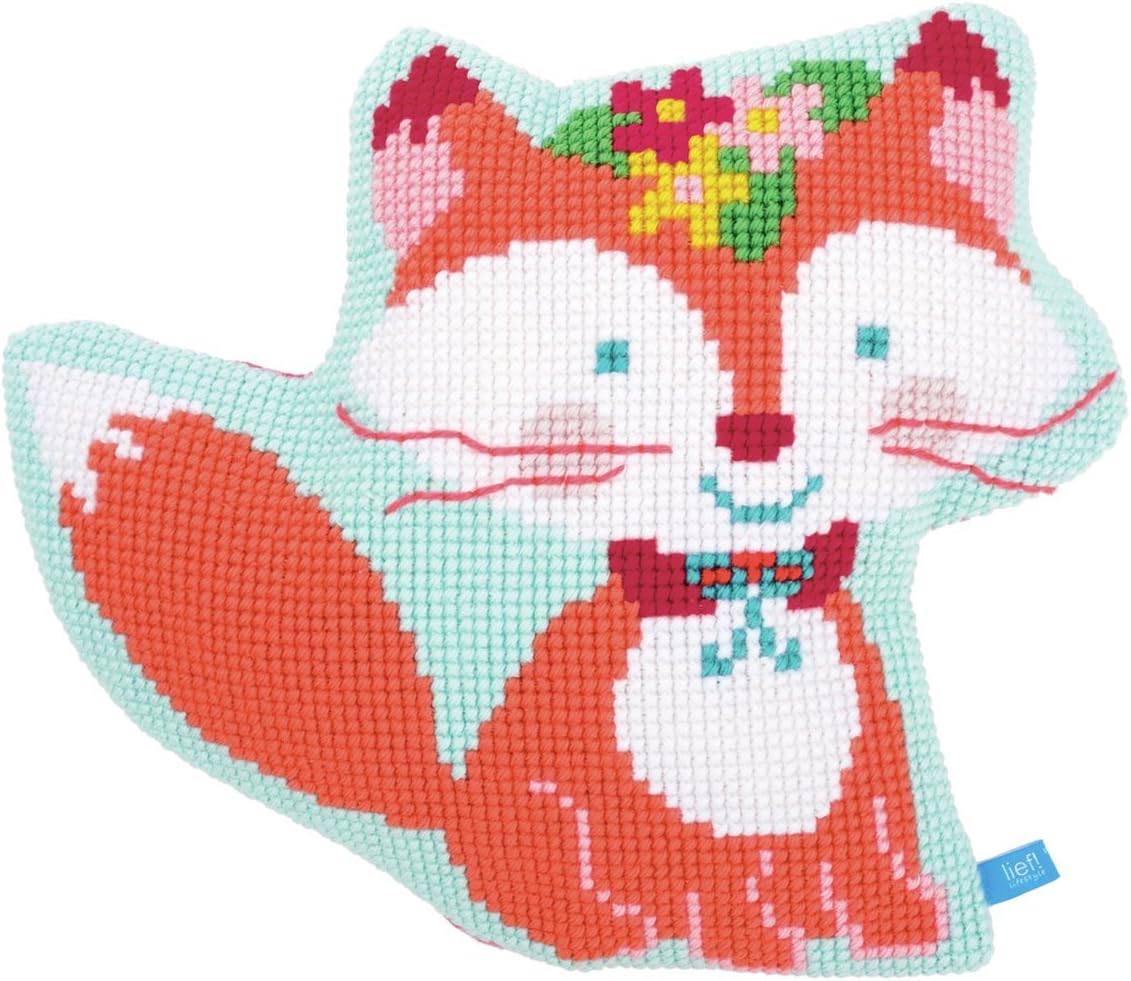 Vervaco Cross Stitch Kit: Cushion: LIEF: Small Fox, Other, NA, 40 x 40cm, N\a