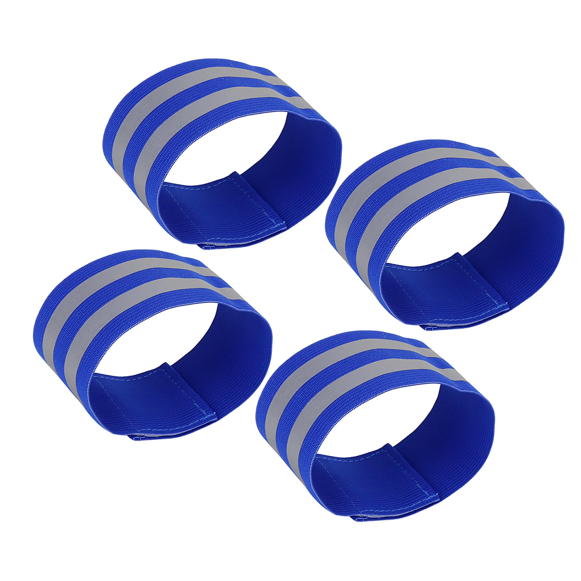 Motoforti Universal Bicycle Reflective Bands, Blue, 4 Pcs