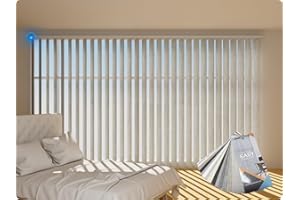 Blindify Motorized Vertical Blinds, Blackout Sliding Door Shades Smart Vertical Blinds Remote Control, Fabric Sample