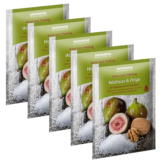 Ganz zart Peeling Vorteilspack 'Walnuß & Feige', 5x 80g