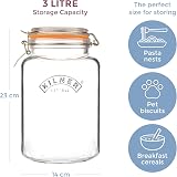Kilner Square Clip Top Jar 3L Airtight Glass Jar for Preserving Food view 5