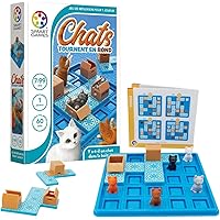 SmartGames - Chats Tournent En Rond - Remue-Méninges Éducatif - Jeu de stratégie Multi-Niveaux et renforcement des compétence