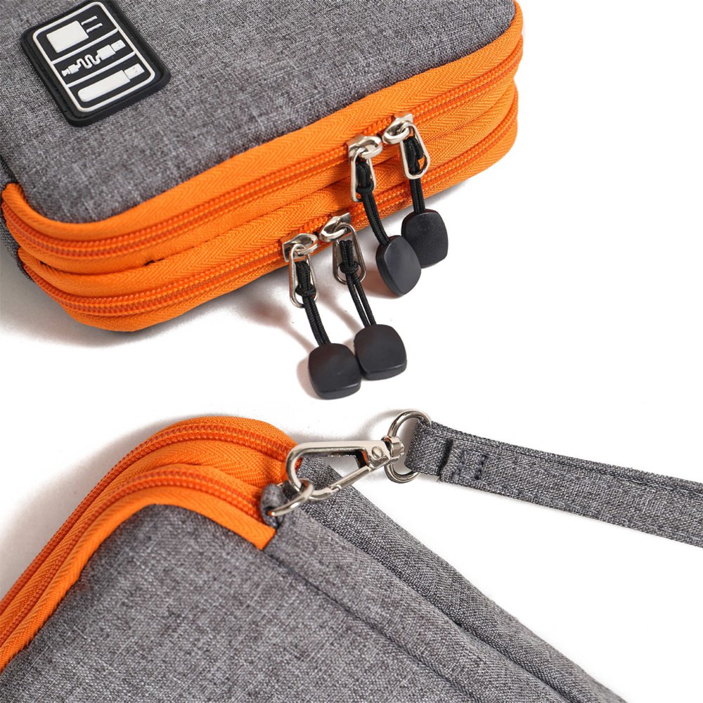 Elvoes Electronics Accessories Case, Waterproof Portable Cable Organizer Bag, Multifunctional Travel Digital Accessories Storage Bag for Pen Hard Cables Earphone Ipad Iphone