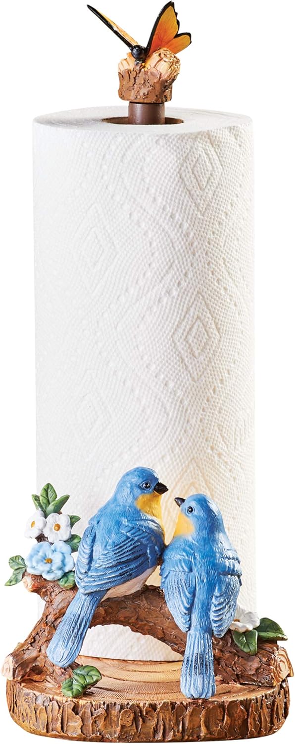 HandPainted Bluebirds Standard Size Paper Towel Holder Kitchen & Dining