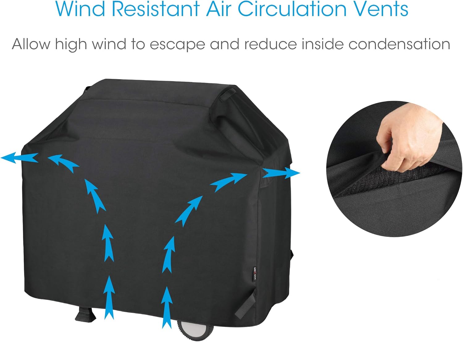 Unicook Heavy Duty Waterproof Barbecue Gas Grill Cover, 55-inch BBQ Cover, Special Fade and UV Resistant Material, Durable and Convenient, Fits Weber Char-Broil Nexgrill Brinkmann Grills and More : Garden & Outdoor