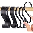 ACMETOP S Hooks 12 Pack S Shaped Hooks Aluminum, Heavy Duty S Hooks Load up to 55lbs for Hanging Plants, Coffee Cups, Clothes, Pots and Pans in Kitchen, Bathroom, Workshop, Garden - Matte Black