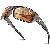 suoso Sports Polarized Sunglasses for Men: Women UV400 Protection Wrap Around Sun Glasses for Golf Fishing Running Driving