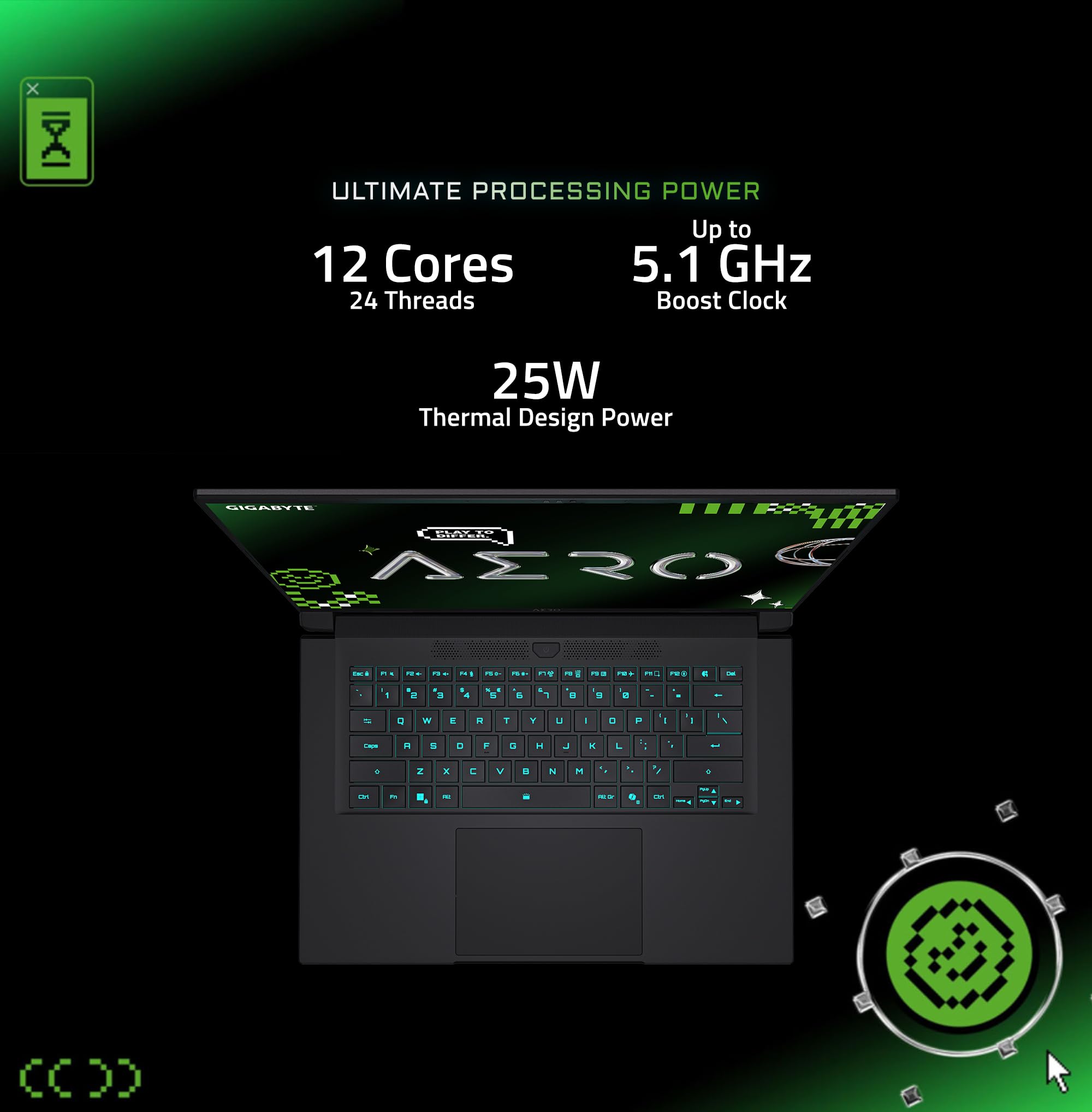 GIGABYTE AERO X16; Copilot+ PC - 165Hz 2560x1600 WQXGA - NVIDIA GeForce RTX 5070 - AMD Ryzen AI 9 HX 370-1TB SSD with 32GB DDR5 RAM - Windows 11 Home - Space Gray (GIGABYTE AERO X16 2WHA3USC64AH)