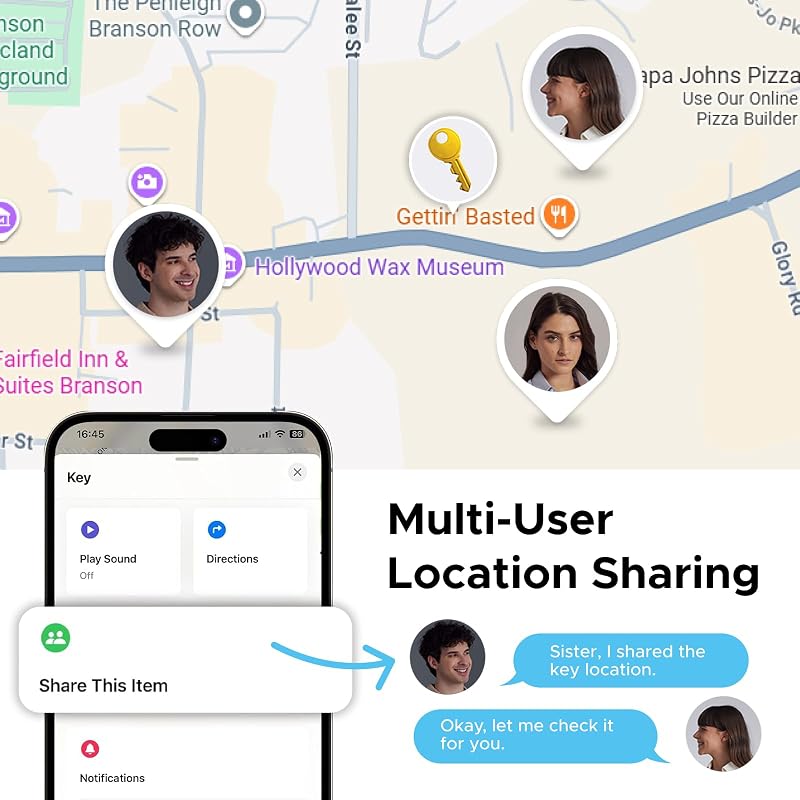 FineTrack Duo Tag avec iOS Find My et Android Find Hub Lot de 4