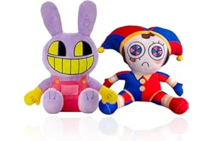 UVRTUW 2 Packs The Amazing Digital Circus Plush Toys, Circus Clown Stuffed Plushies Toys, Cute Stuffed Animals Figure Dolls for Kids Adults, Funny Joker Plush Pillow for Boy Girl Birthday