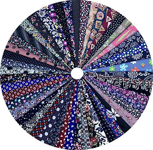 Grannycrafts 50pcs 20x30cm Top Cotton Printed Craft Fabric Bundle Squares Patchwork Lint Print Cloth Fabric Tissue DIY Sewing Scrapbooking Quilting Dark Colors