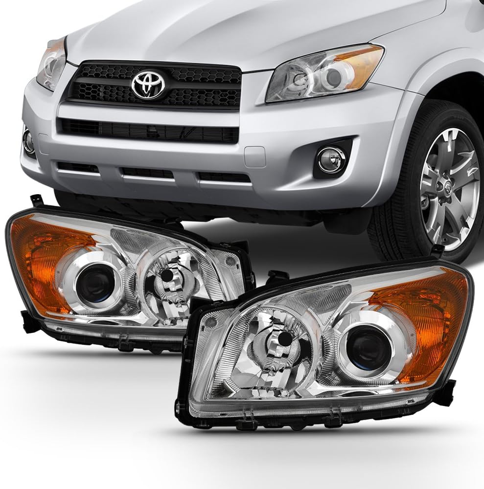 For 2009 2010 2011 2012 Toyota RAV4 Clear Headlights Lamps