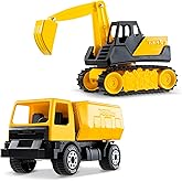 Tonka - Steel Classics Giga Series - Dump Truck & Excavator, 2-Pack