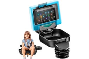 Integral Kids Console for Car Seat - Upgraded Car Organizer for Kids Adjustable Tablet Mount - Car Seat Cup Holder Console with Storage Container - Roadtrip Essentials for Kids - Large Base