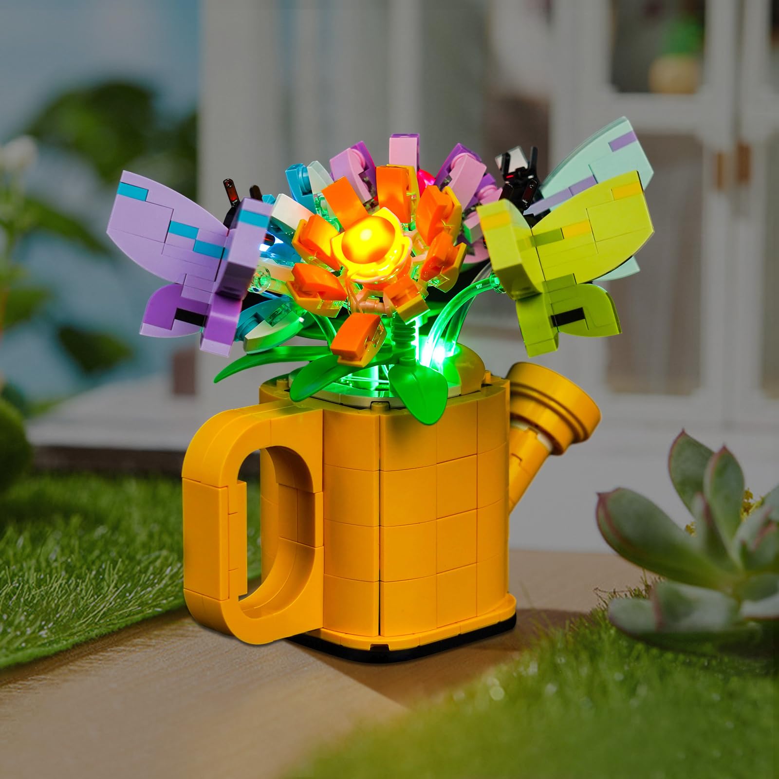 Led Licht Set für Lego Flowers in Watering Can 31149 (Kein Lego), Dekorationsbeleuchtungsset für Lego Flowers in Watering Can Kreative Spielzeug 5