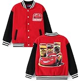 Disney Kids Fleece Bomber Jacket, Varsity Outerwear with Pockets, 2-10Y | Disney Official Licensed coat with color block details, ribbed cuffs, easy snap closure and cozy warmth for school and daily