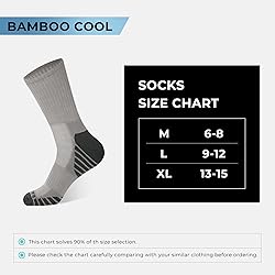 BAMBOO COOL Men's Crew Socks Athletic Running
