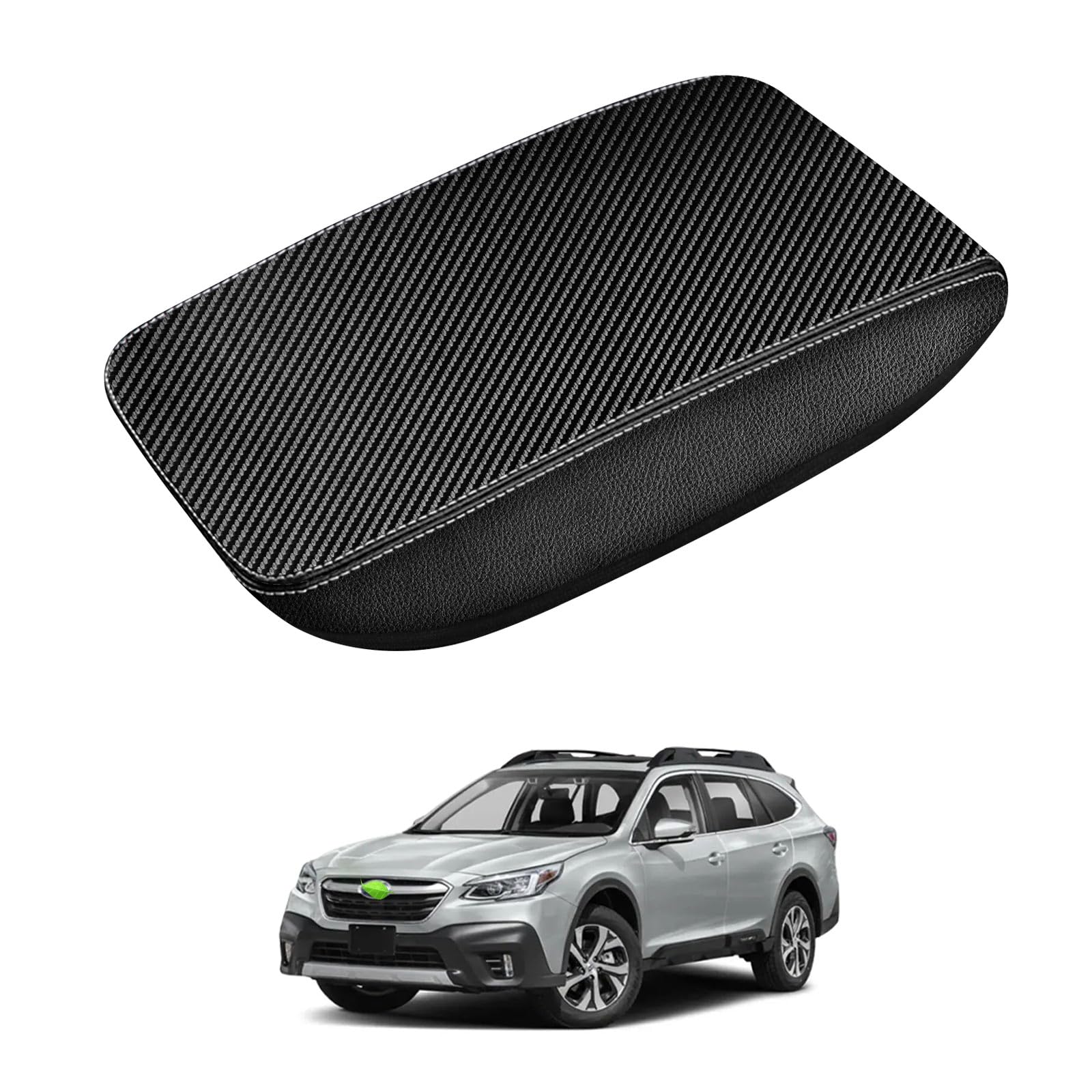 Photo 1 of Autorder Center Console Cover for Subaru Outback 2020-2025 Accessories Armrest Cover Carbon Fiber Anti-Scratch Middle Console Pad Leather Armrest Protector