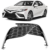 2 PCS Front Fog Light Cover Fit for Toyota Camry SE XSE 2021 2022 2023, ABS Front Bumper Fog Lamp Frame Cover Left Driver & Right Passenger Side Replacement for 8148106240 8148206200 (Gloss Black)