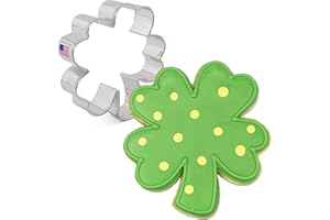 Ann Clark Cookie Cutters St. Patrick's Day Four Leaf Clover Cookie Cutter,3.75"