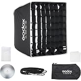Godox UL-Box 40x40cm / 16x16 Inches Quick Release Umbrella Softbox | Foldable Square Bowens Mount Softbox with Grid &amp; Diffusers, GODOX Softbox Kit for Photography Flash Lighting Softboxes
