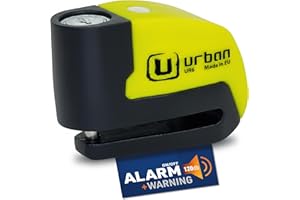 URBAN UR6 Hi-Tech Motorcycle Disc Lock with Smart Alarm | Best Value | 120dB, LED, Warning, A+ Sensitivity, Truly Waterproof,