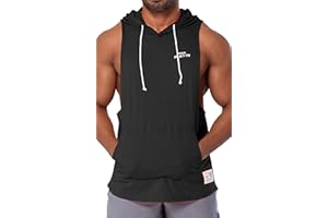 Project Titan Men's Icon Cut Off Workout Hoodies Gym Muscle Tank Shirts Sleeveless Training Hoodies