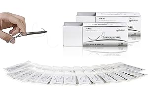 Isaac Technologies IC-SN4004 75cm Polypropylene Surgical Suture Thread W Curved Needle 24 PK | Exceptionally Smooth Surface |