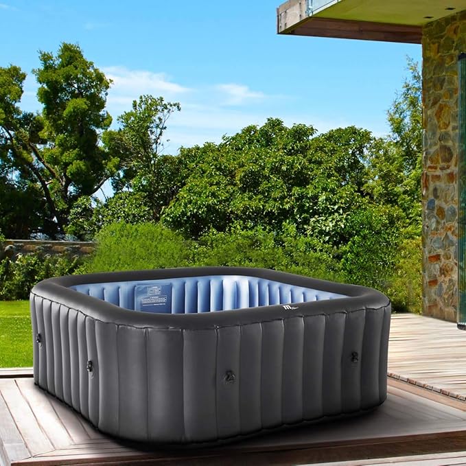 Whirlpool Mspa Inflatable For 6 People Spa 185 X 185 Cm In Outdoor Pool 132 Massage Nozzles Timer Heating Inflating Function With Push Button Tuv Tested Bubble Spa Wellness Massage Amazon De Baumarkt