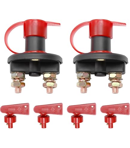Interrupteur Isolateur Batterie Avec Clé VALICLUD - Étanché Pour Camping, Bateau Et RV