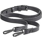 uxcell Purse Strap, Crossbody Strap Leather Adjustable Replacement Shoulder Strap for Women's Crossbody Handbags Bag, 0.6" Wide, 41-51" Long (Grey)