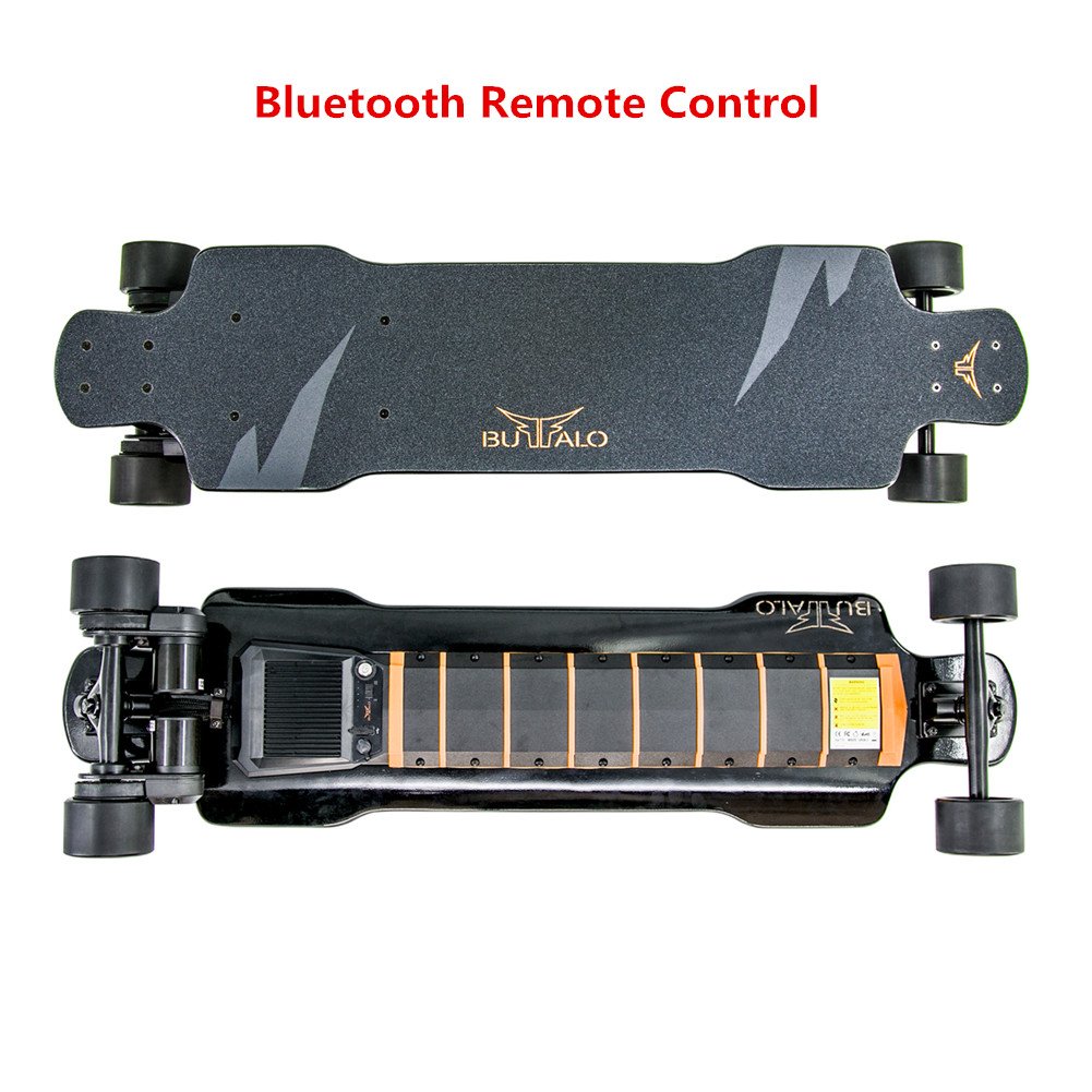 Buffalo Electric Skateboard Remote, 25 MPH Switchable Single/Dual Motor, 39"Electric Longboard