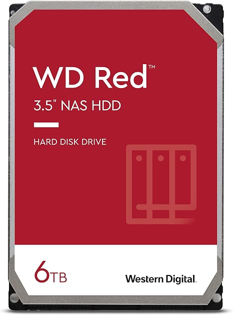 Wd Red 6 To Nas 3 5 Disque Dur Interne Classe 5400 Rpm Sata 6 Gb S Smr 256 Mo Cache Amazon Fr Informatique