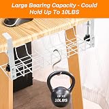 Zhaoyao Under Desk Cable Management Tray 38cm White No-Drill Metal Organizer view 4