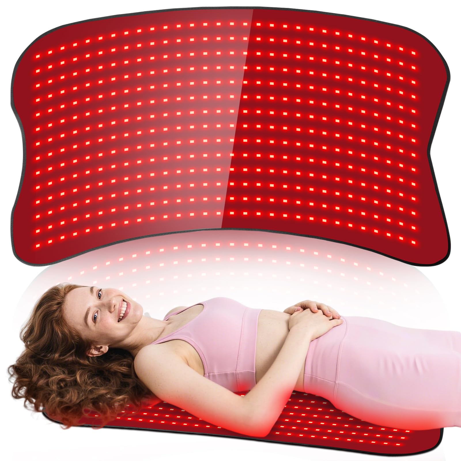 Photo 1 of 31.5''×24'' Red Light Therapy for Body, 41W 420LED Beads Wearable Red Infrared Light Therapy Wrap for Body, 660nm & 850nm, Auto Timer, Ideal for Shoulder Waist Back Body