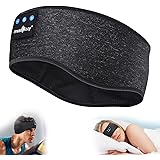 MUSICOZY Sleep Headphones Headband, Wireless Music Sleeping Headphones Noise Cancelling Sleep Mask Earbuds IPX6 Waterproof wi