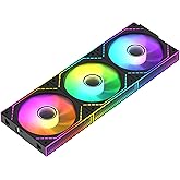 Thermalright TL-M12QR-S X3 120mm Reverse Case Fans, 3-Pack | Daisy Chain Wiring, ARGB Fan Blades, Infinity Mirror Lighting