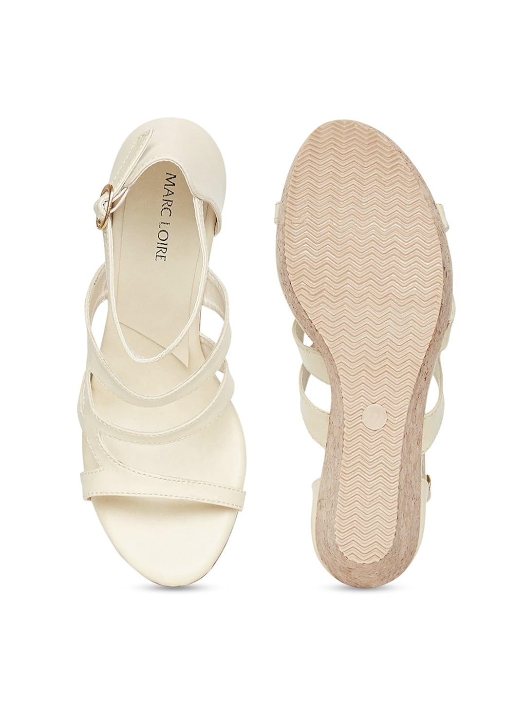 marc loire women's tan solid heels