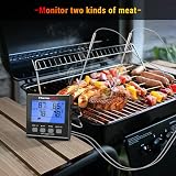 ThermoPro TP17B Digital Meat Thermometer Dual Probes Timer Backlit LCD view 6