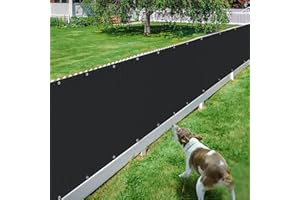 Fence Privacy Screen,4' x 25' Black Heavy Duty Decorative Fences Windscreen Fabric Privacy Screen Covering Chain Link Mesh Fe