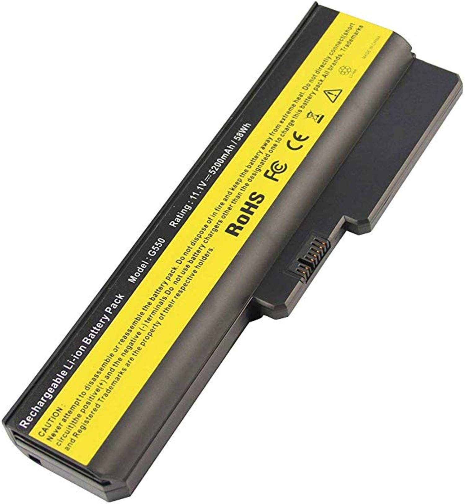 42T4725 42T4726 51J0226 Laptop Battery Replacement for Lenovo 3000 B460 3000 B550 3000 G430 3000 G450 3000 G530 3000 G550 3000 N500 G430 G450 G455A G530 G550 IdeaPad B460 G430 V460A (11.1V 5200mah)