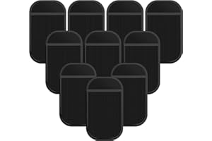 SMLBJUTE Car Dashboard Non Slip Mat, Anti-Slide Sticky Gel Dashboard Pad 5.5 x 3 Inch Multi Sticky Mat for Radar Detector, Cell Phone, Keys, Mirrors, GPS, Coins (10 Pack Black)