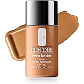 Clinique Even Better Makeup Liquid Foundation SPF 15 With Vitamin C For Dry + Oily Combination Skin Types | Medium Coverage + Natural Finish | Evens Skin Tone + Reduces Dark Spots, Cream Caramel