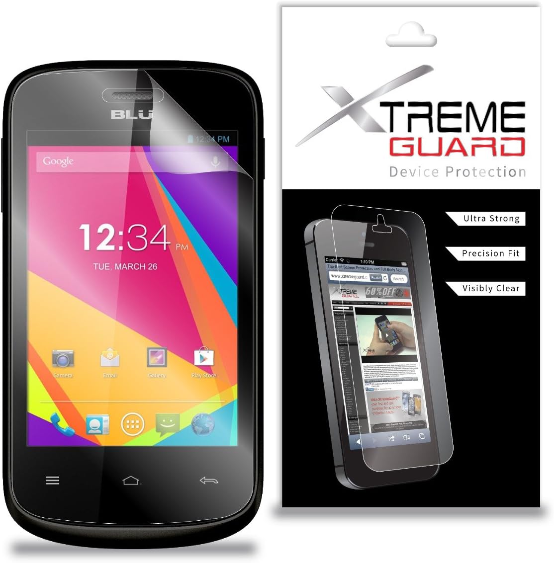 XtremeGuard Screen Protector for BLU Dash Jr. K D140K (Ultra Clear)